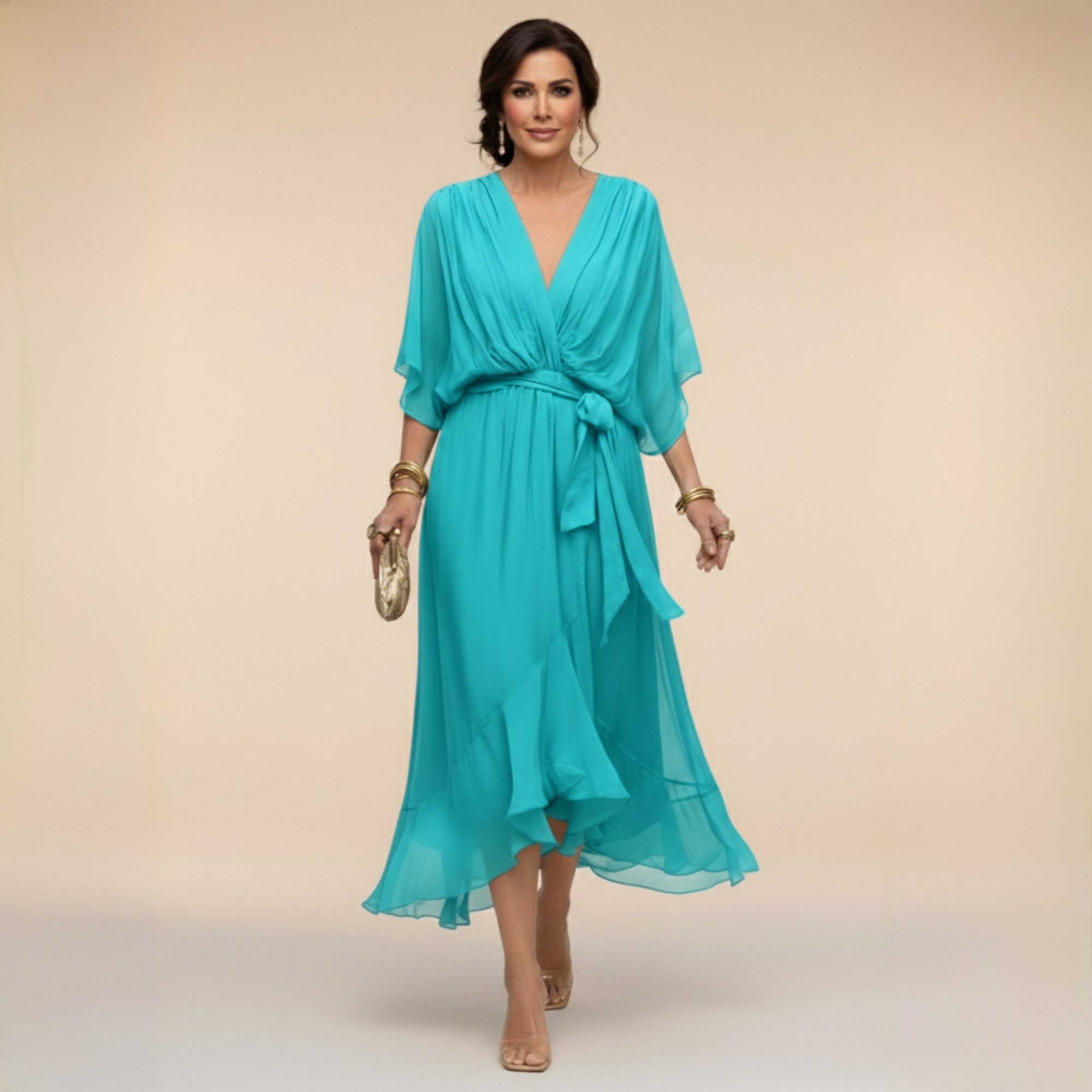 Monica - Vestido con escote en V