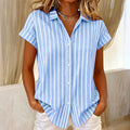 Camisa Casual de Rayas con Botones