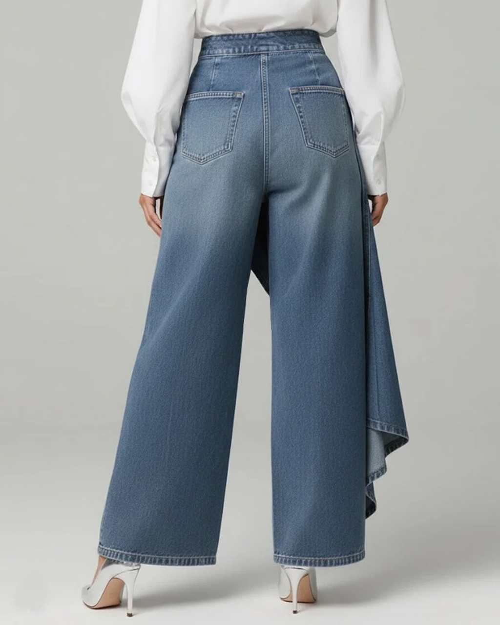 Audrey™ | Pantalón denim con lazo