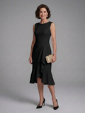 Cosima | Vestido Midi sin Mangas con Detalle Envolvente