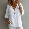 Blusa Casual de Color Liso
