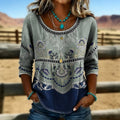 Blusa Vintage con Estampado Floral