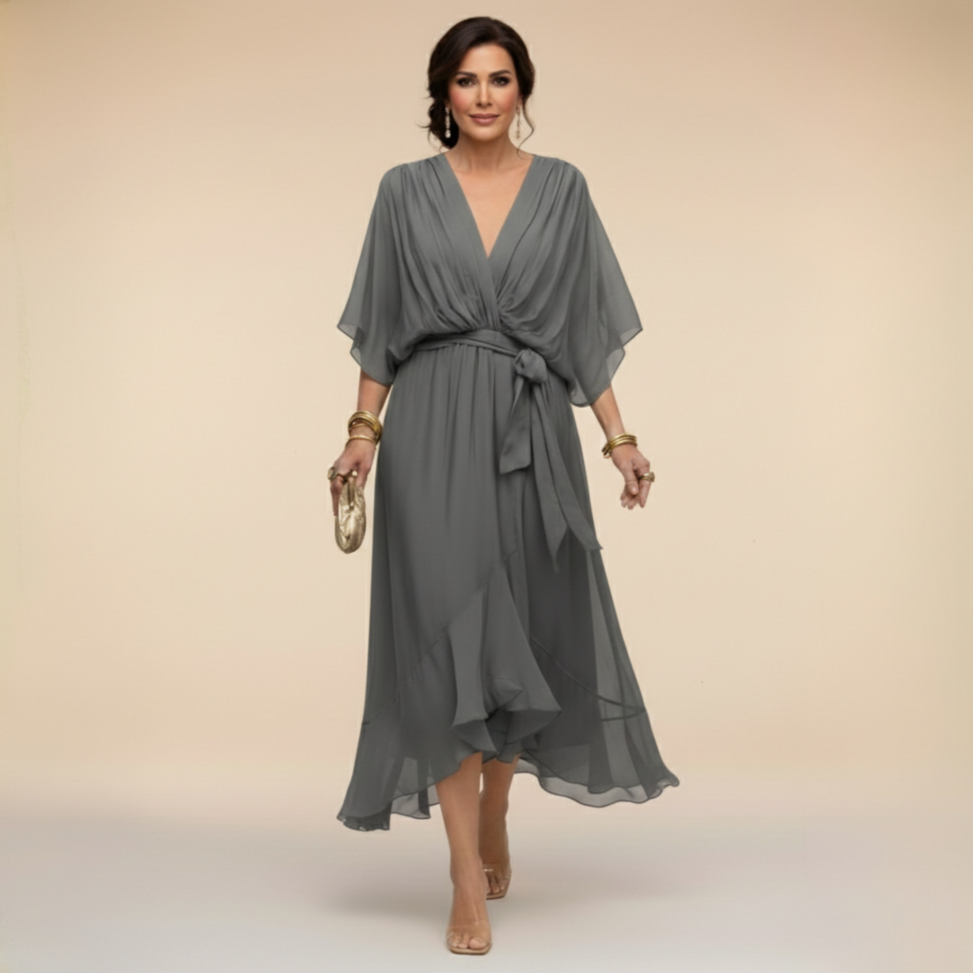 Monica - Vestido con escote en V
