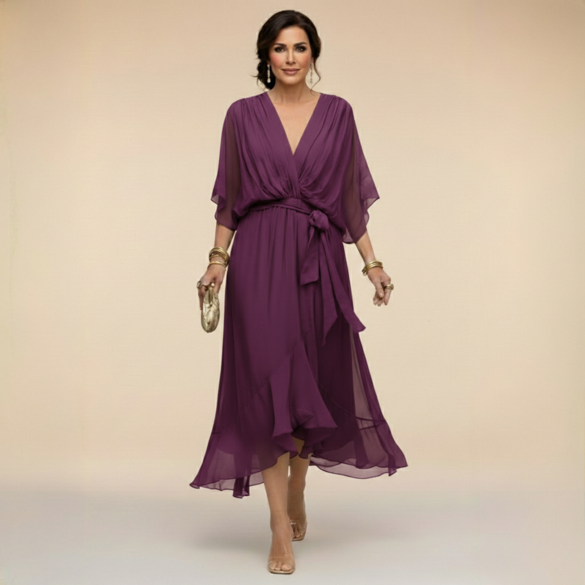 Monica - Vestido con escote en V