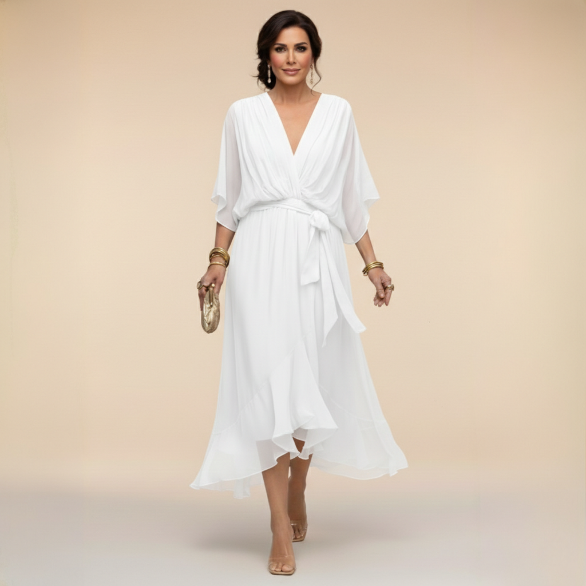 Monica - Vestido con escote en V