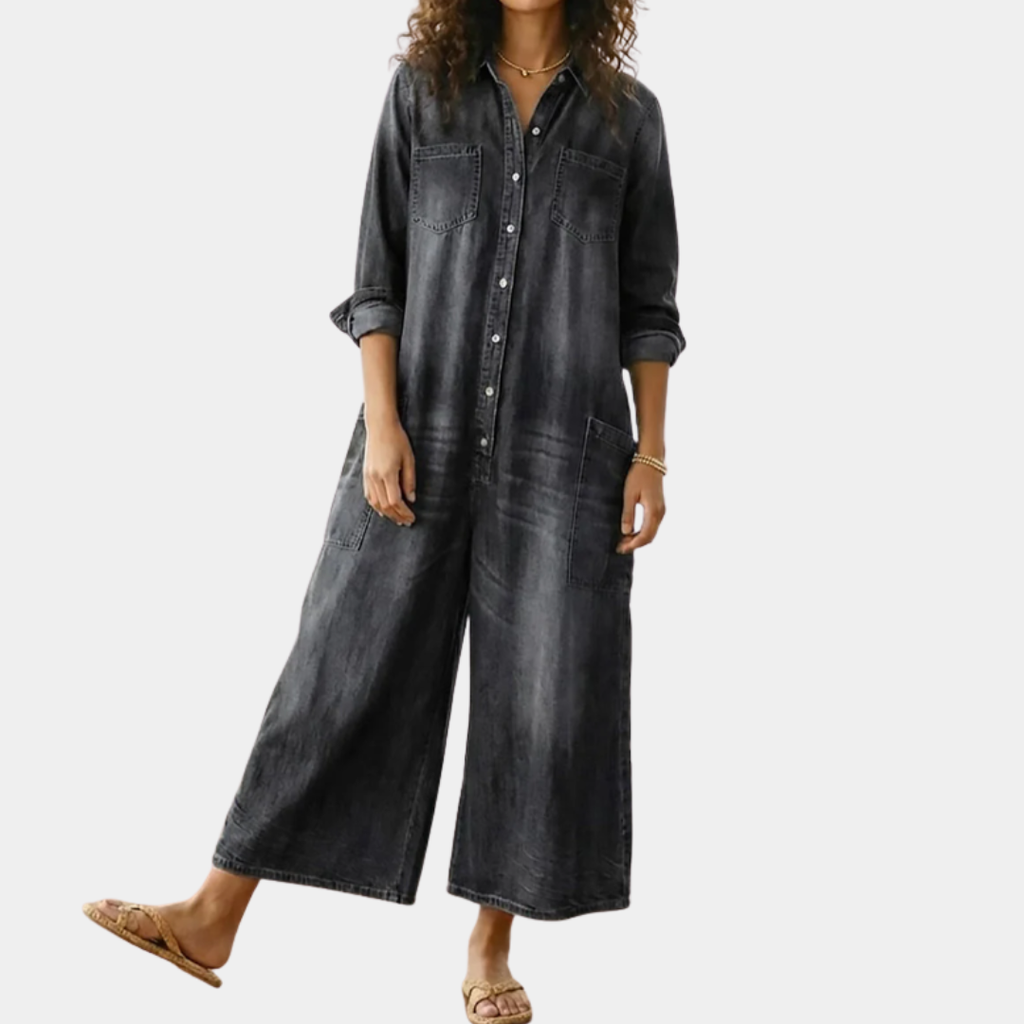 Diana™ | Mono denim vintage con botones