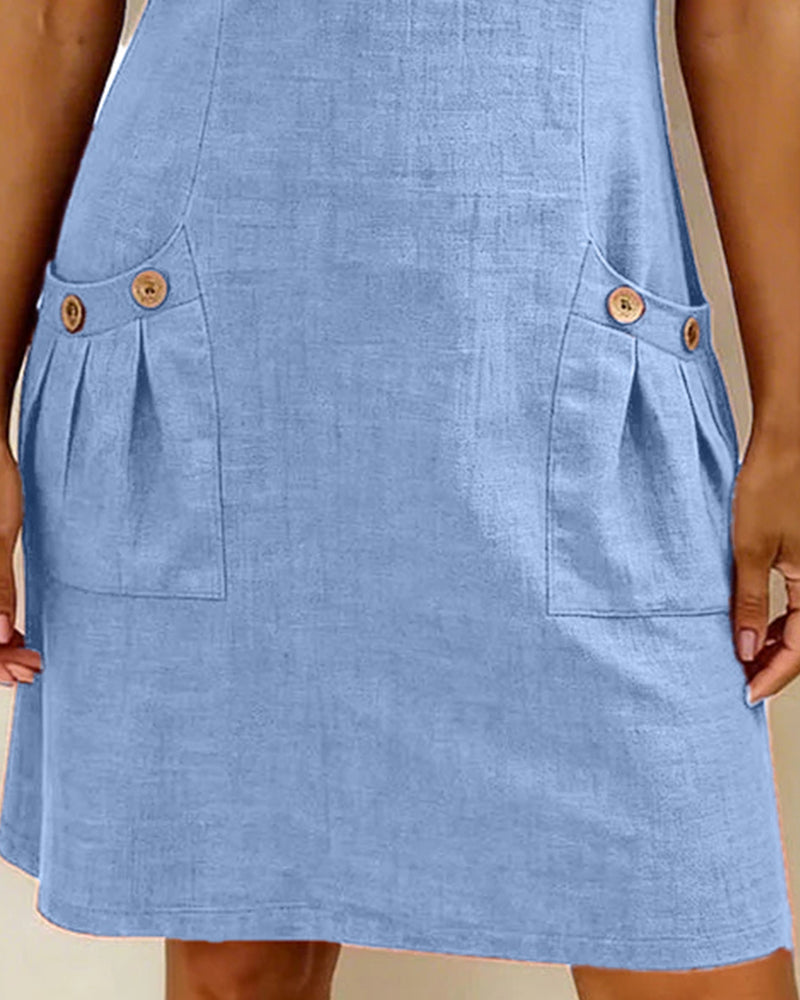 Van Elst Mode® | Vestido de algodón con bolsillo de cremallera