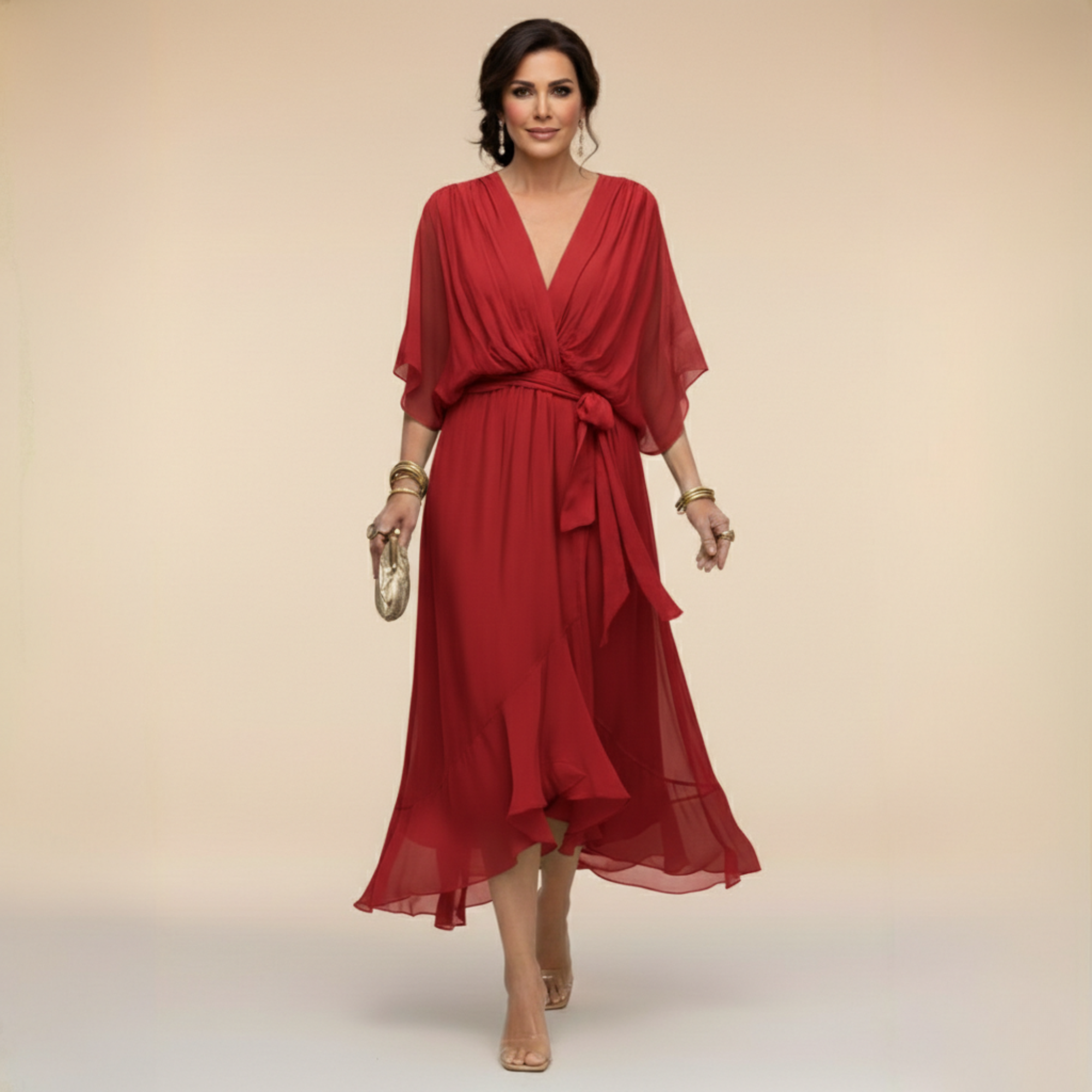 Monica - Vestido con escote en V
