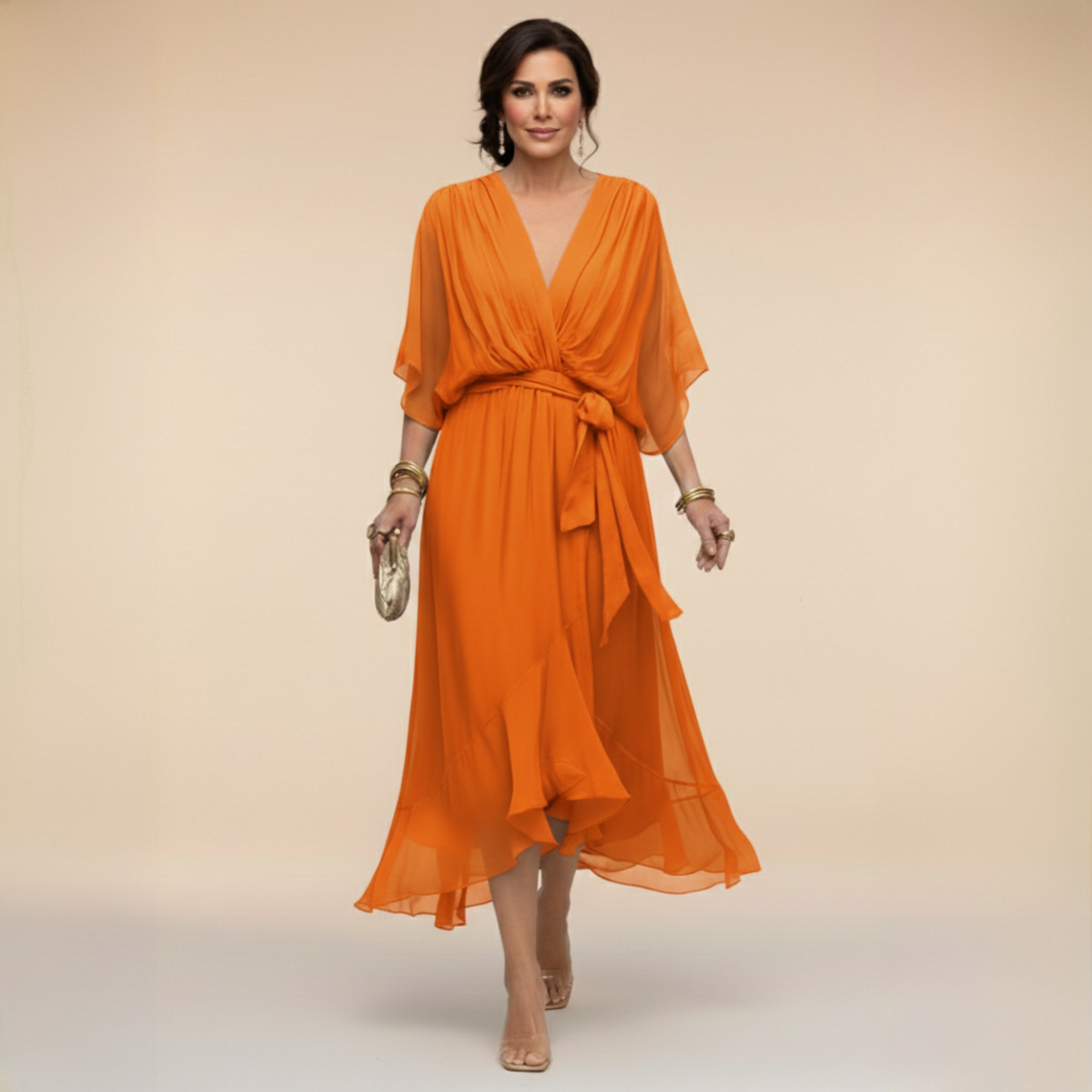 Monica - Vestido con escote en V