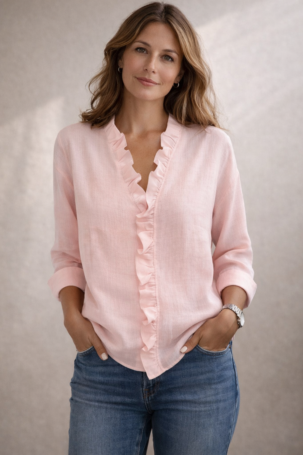 Valeria™ | Blusa V con Volantes