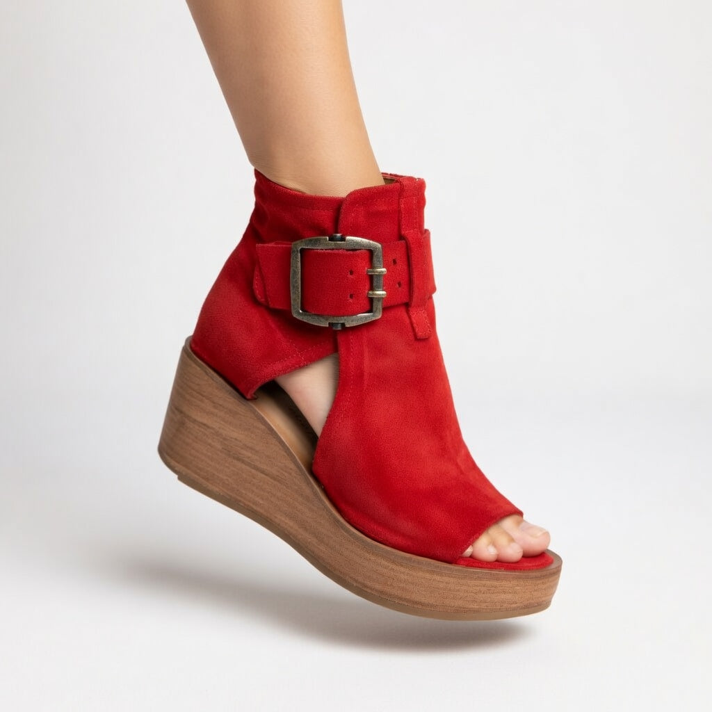 Sibanna | Botines de cuña abiertos estilo moderno