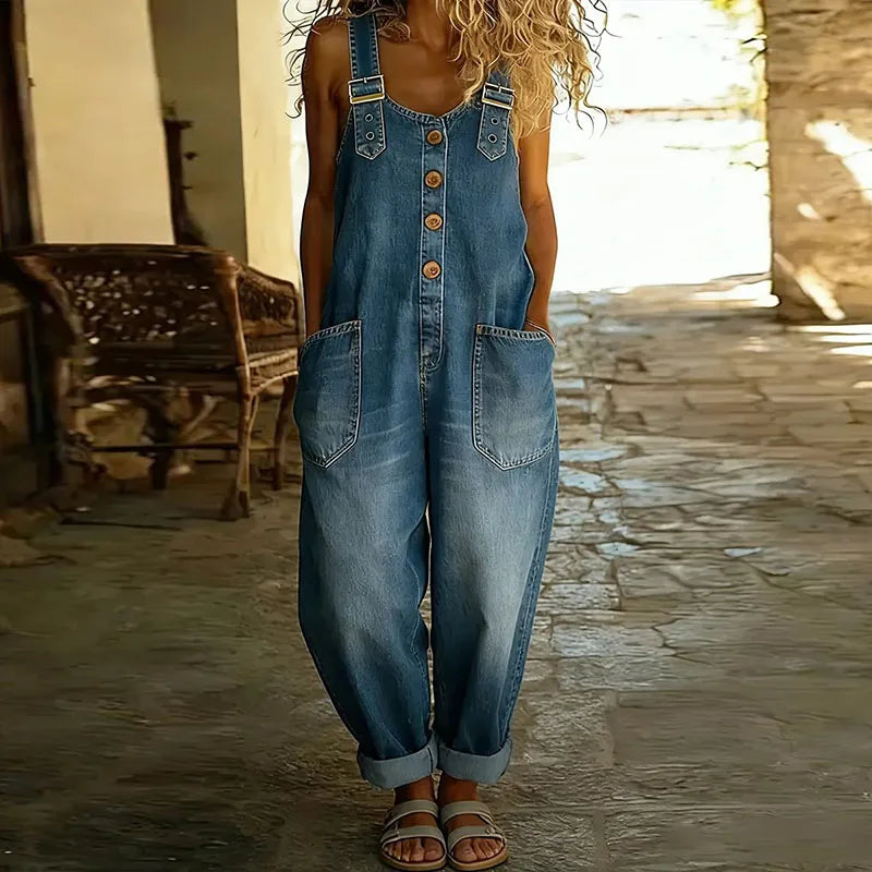 Mae™ | Peto vintage de algodón suave efecto denim