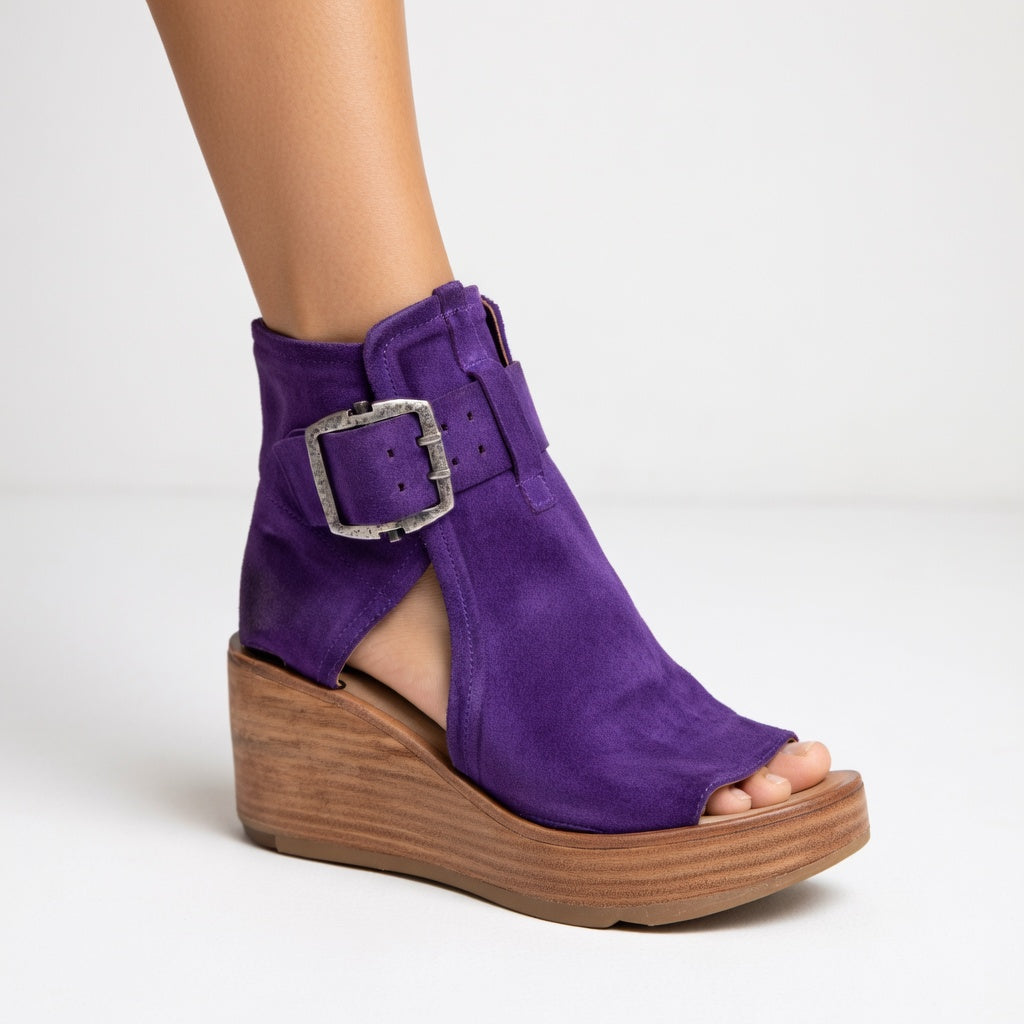 Sibanna | Botines de cuña abiertos estilo moderno