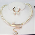 Elegante conjunto de collar y collar de perlas naturales