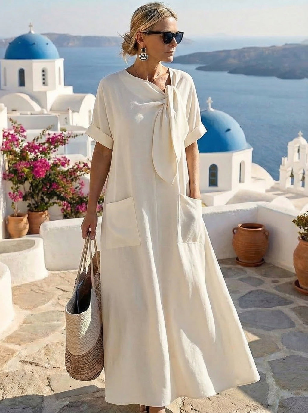 Fleur™ | Vestido Maxi Mediterráneo de Lujo
