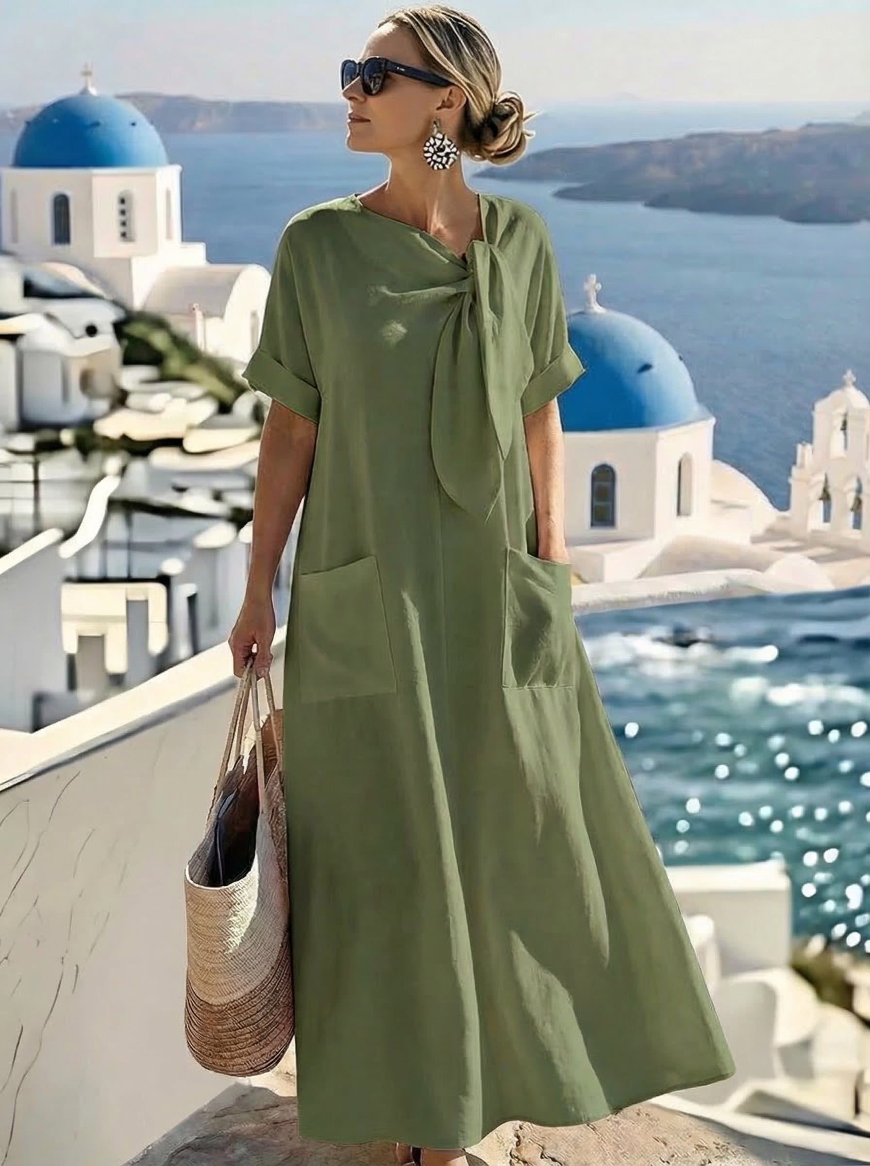 Fleur™ | Vestido Maxi Mediterráneo de Lujo