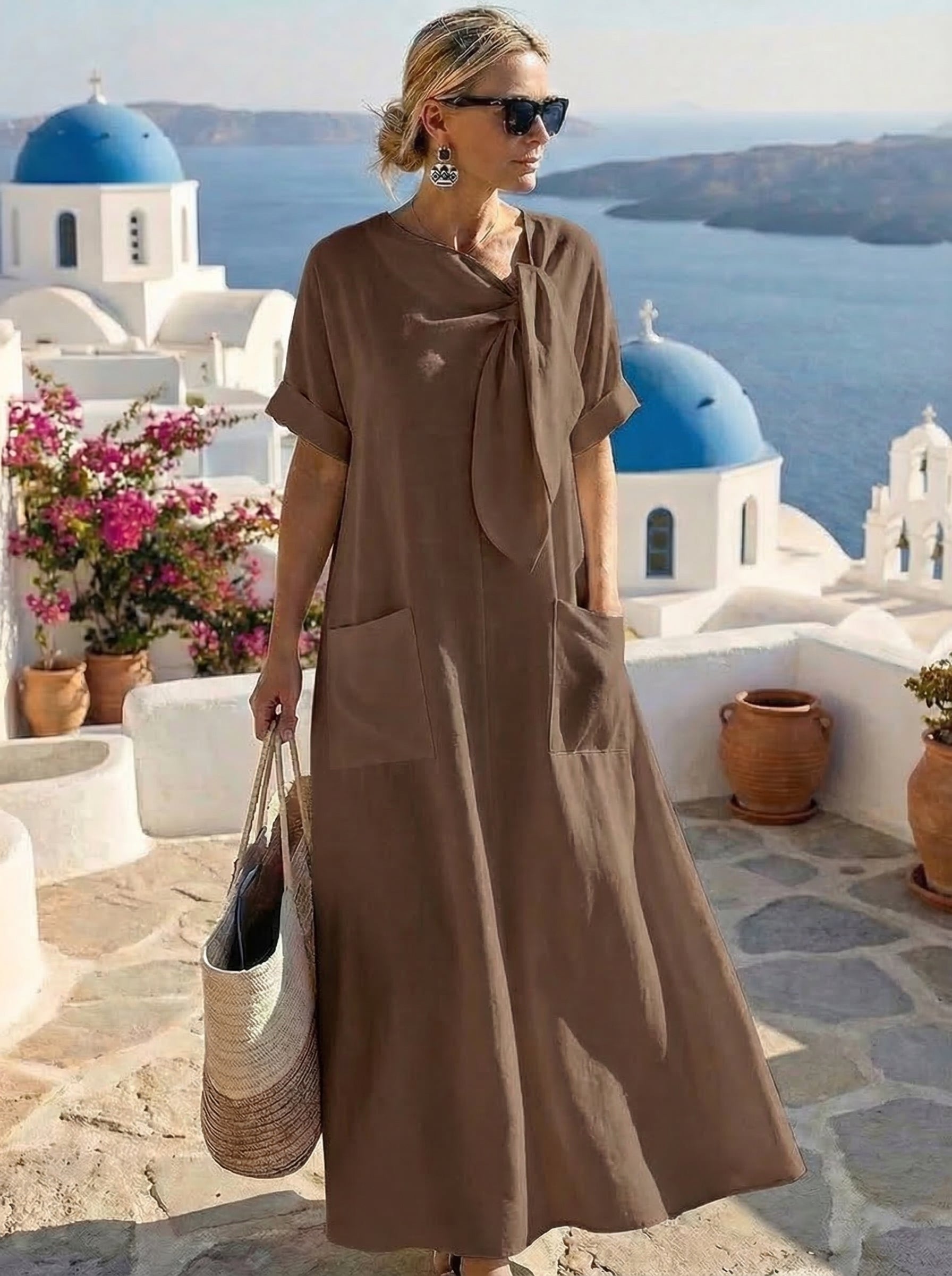 Fleur™ | Vestido Maxi Mediterráneo de Lujo