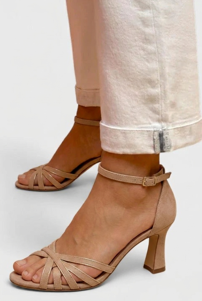 VICTORIA™ ZAPATOS DE TACÓN SLIM PATCHWORK PUNTA FINA