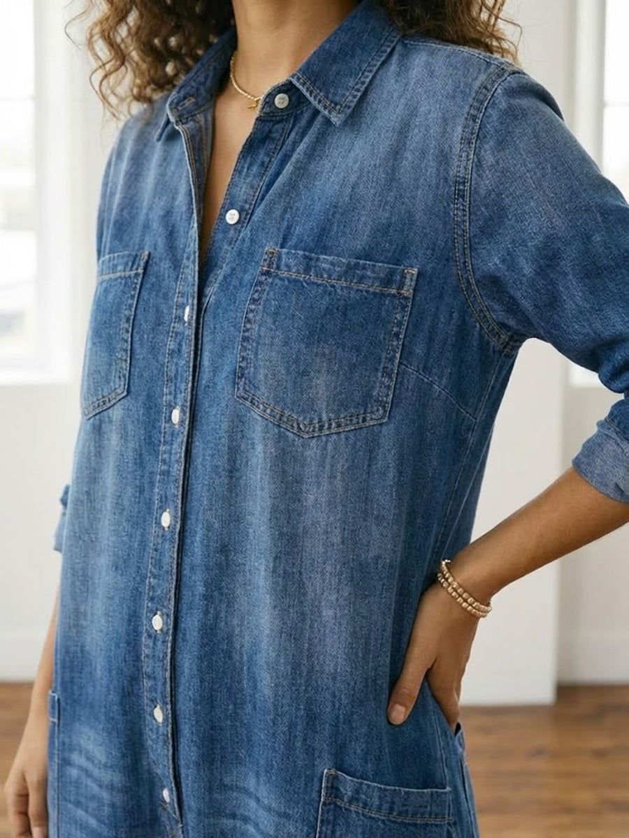 Diana™ | Mono denim vintage con botones