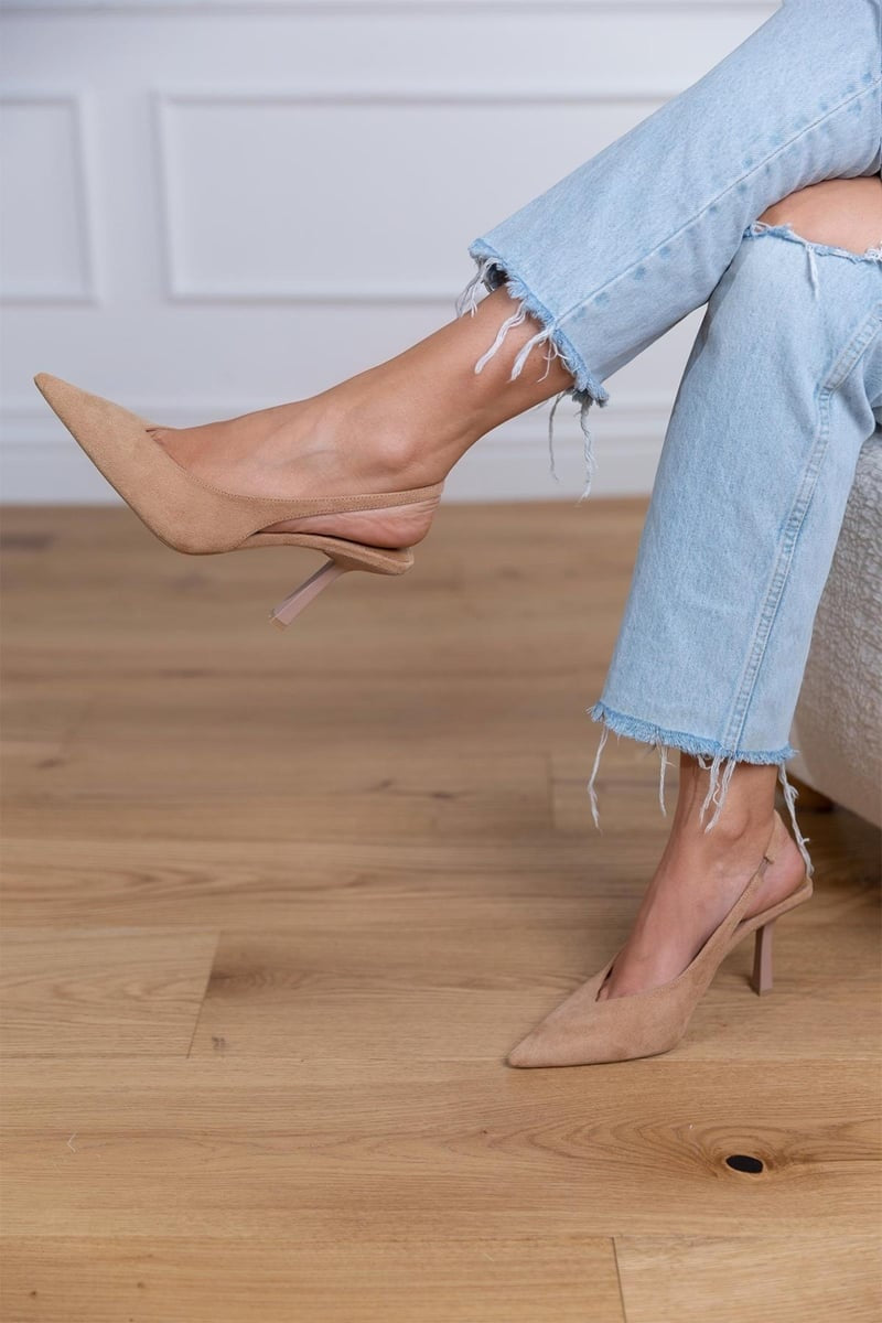 MARLENA™ ZAPATOS DE TACÓN BAJO NUDE