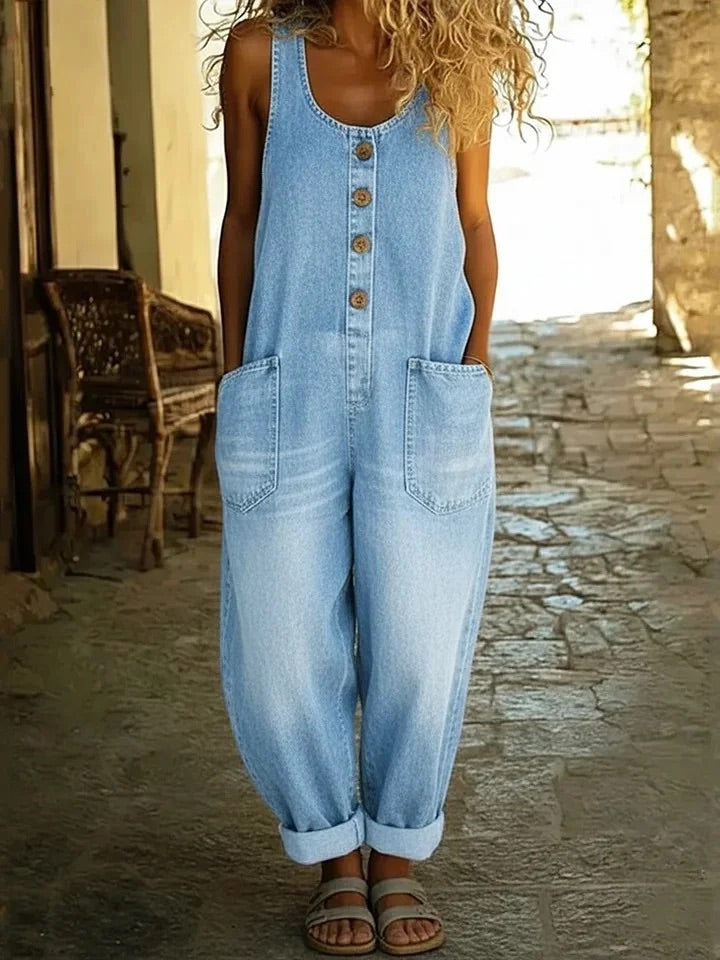 Ruth™ | Peto de denim algodón lavado vintage