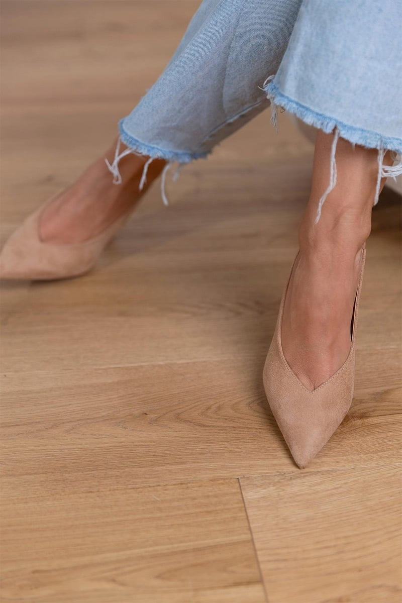 MARLENA™ ZAPATOS DE TACÓN BAJO NUDE